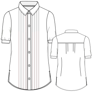 Patron ropa, Fashion sewing pattern, molde confeccion, patronesymoldes.com Camisola 773 DAMA Camisas